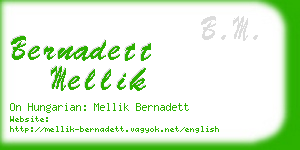 bernadett mellik business card